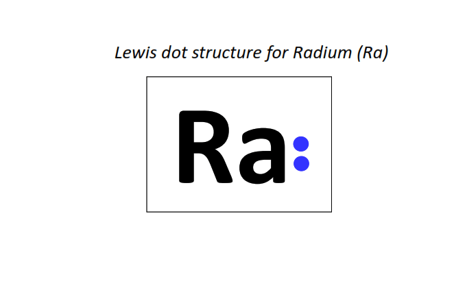 Lewis dot structure for Radium (Ra)