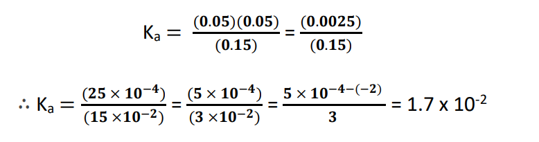 calculating ka without calculator