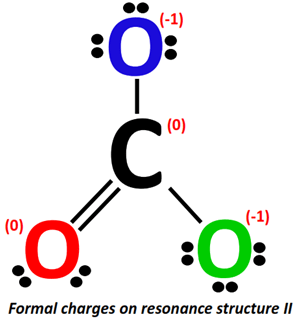 Formal charges on 2nd resonance structure of CO32-