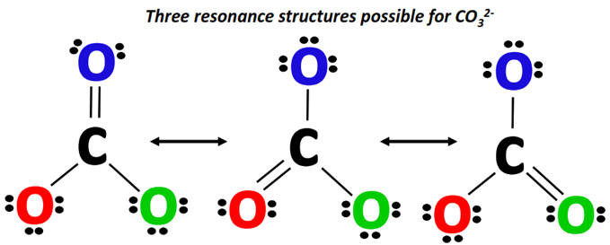 How many resonance structures are possible for CO32-