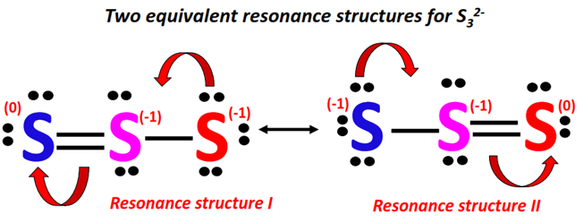 S32- lewis structure resonance