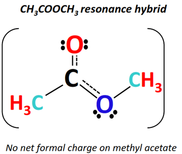 methyl acetate (CH3COOCH3) resonance hybrid