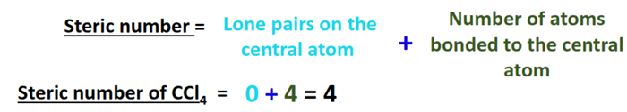 steric number for CCl4 hybridization